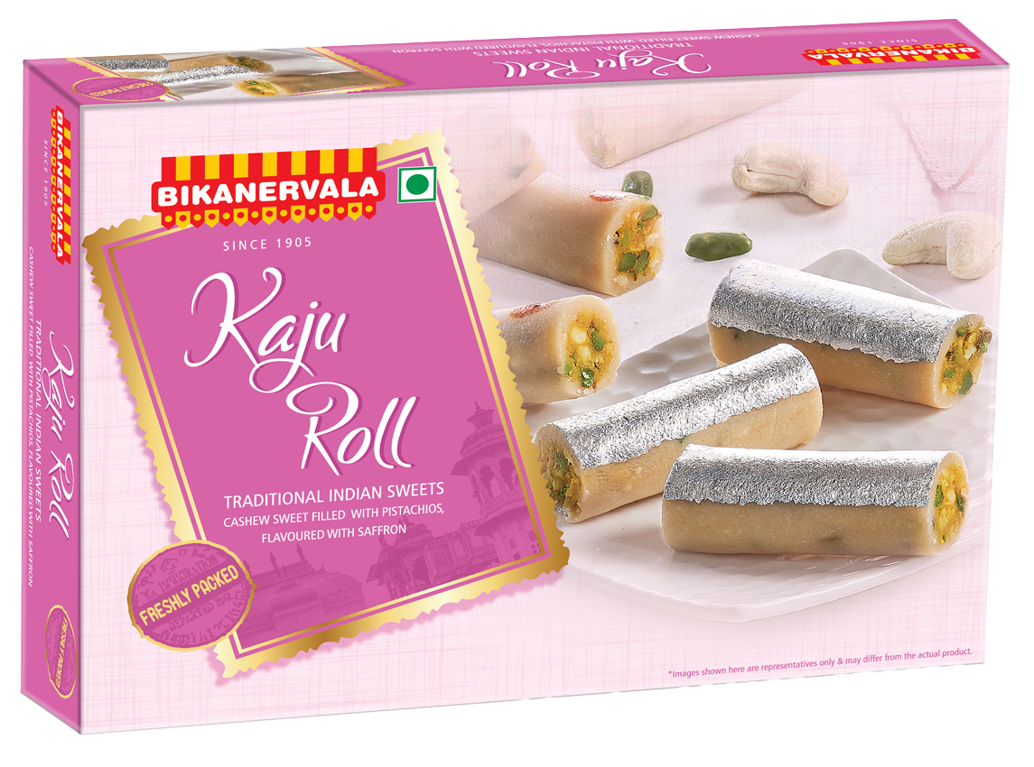 Bikanervala Kaju Roll Premium Cashew Sweet, 150g