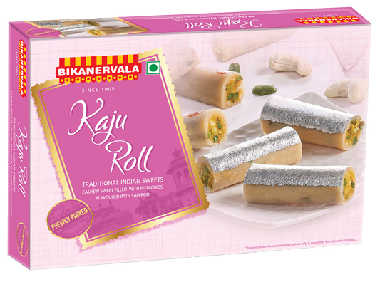 Bikanervala Kaju Roll Premium Cashew Sweet, 150g