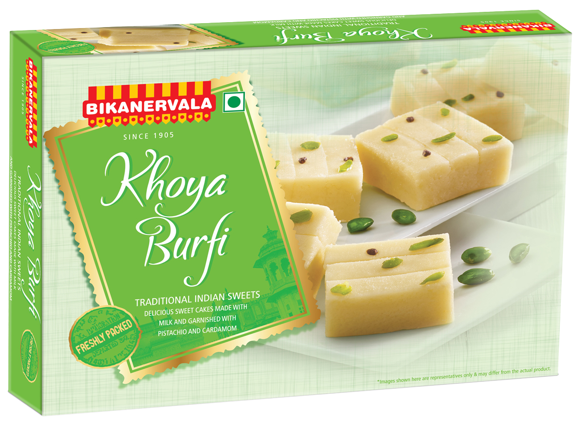 Bikanervala Traditional Khoya Burfi Sweet, 250g